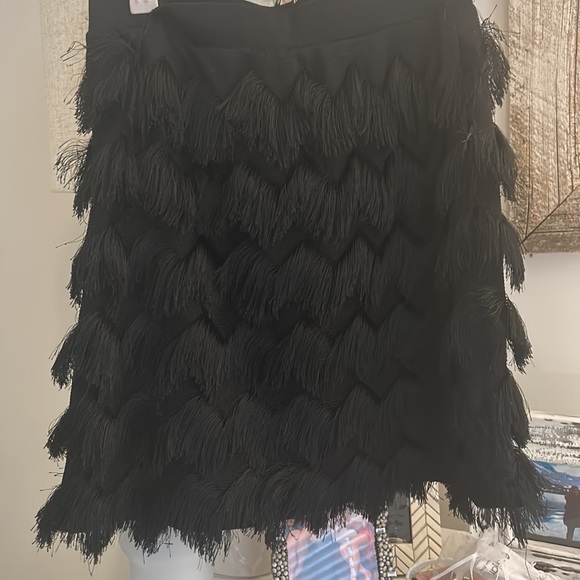 New with tags Zara fringe black mini skirt - Picture 3 of 4